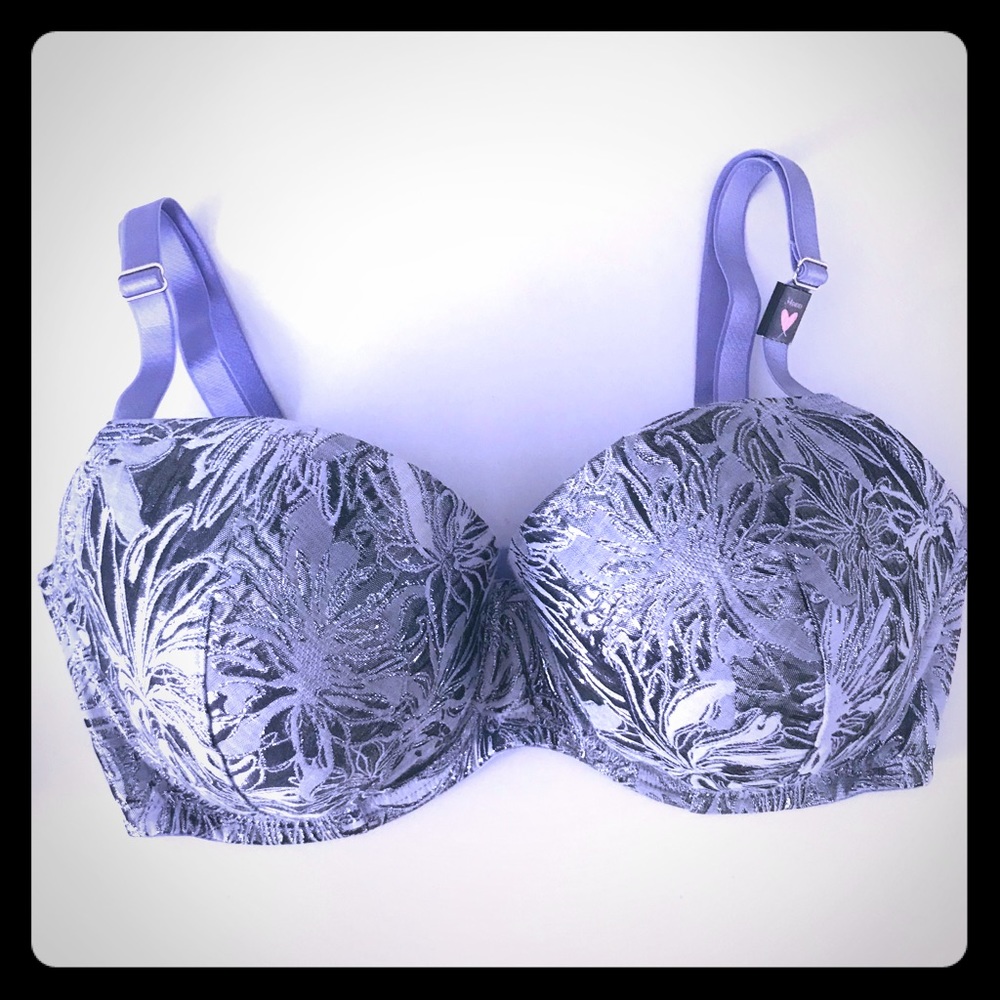 34DDD Victoria Secret lavender silver Demi bra